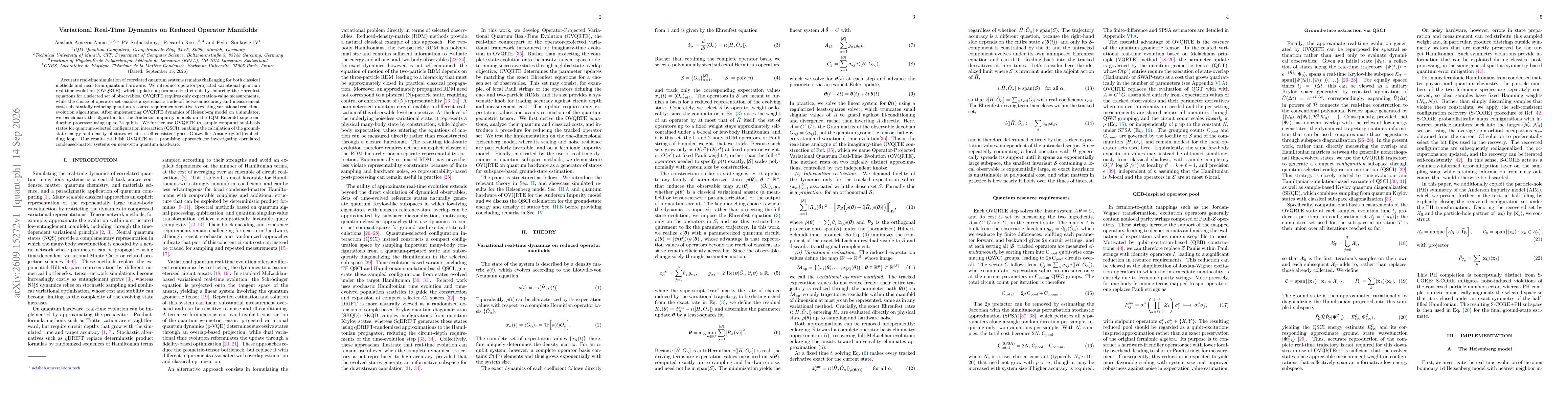 Thumbnail for Variational Real-Time Dynamics on Reduced Operator Manifolds