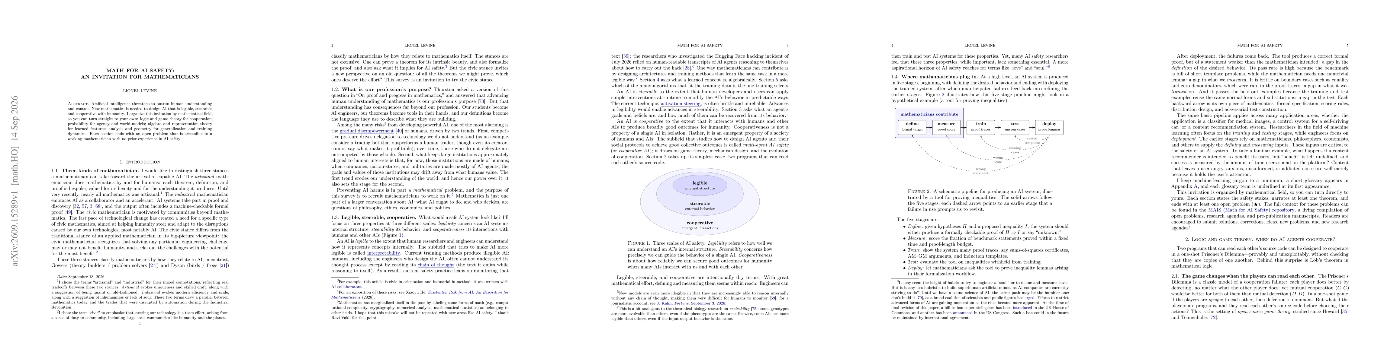 Thumbnail for Math for AI safety: an invitation for mathematicians