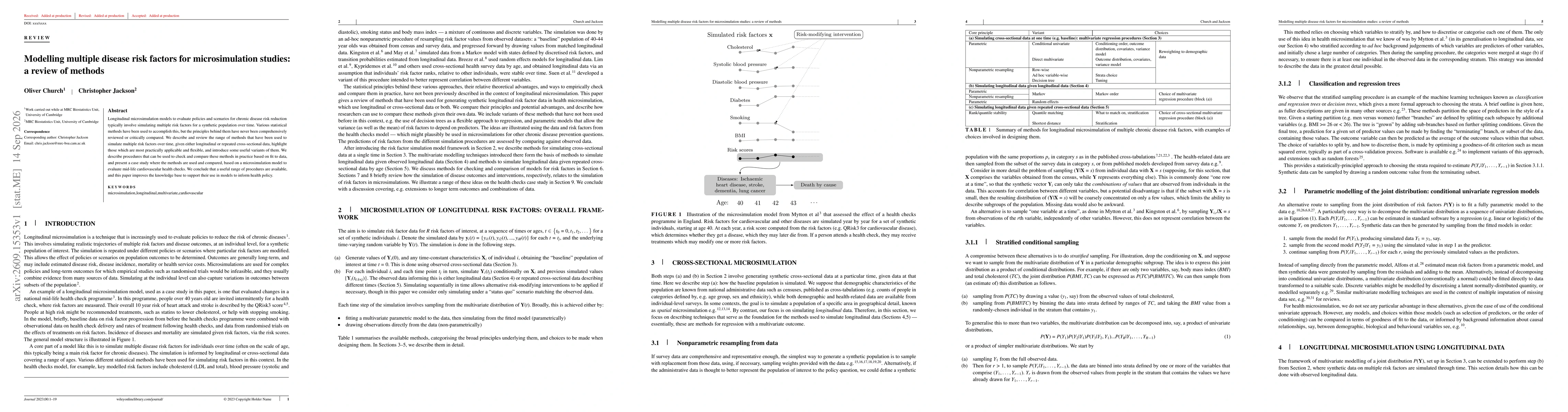 Thumbnail for Modelling multiple disease risk factors for microsimulation studies: a review of methods