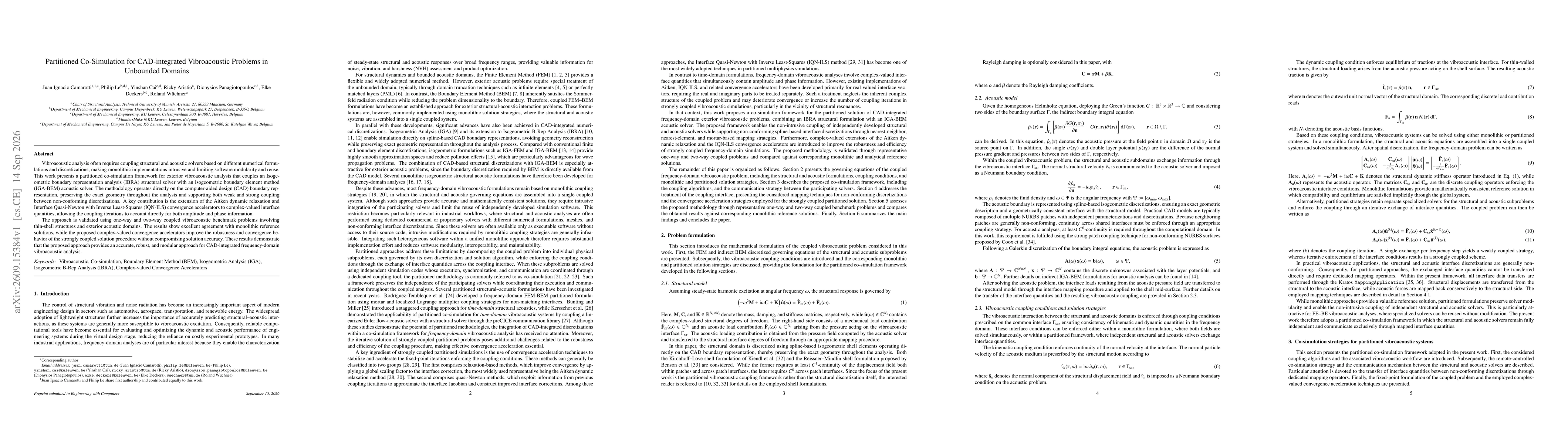Thumbnail for Partitioned Co-Simulation for CAD-integrated Vibroacoustic Problems in Unbounded Domains