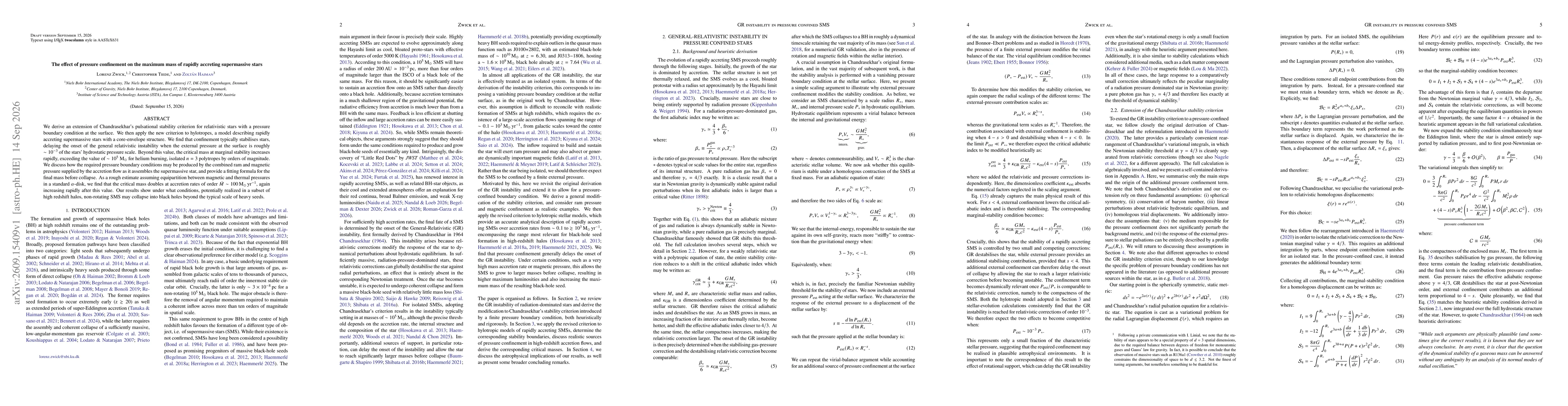Thumbnail for The effect of pressure confinement on the maximum mass of rapidly accreting supermassive stars