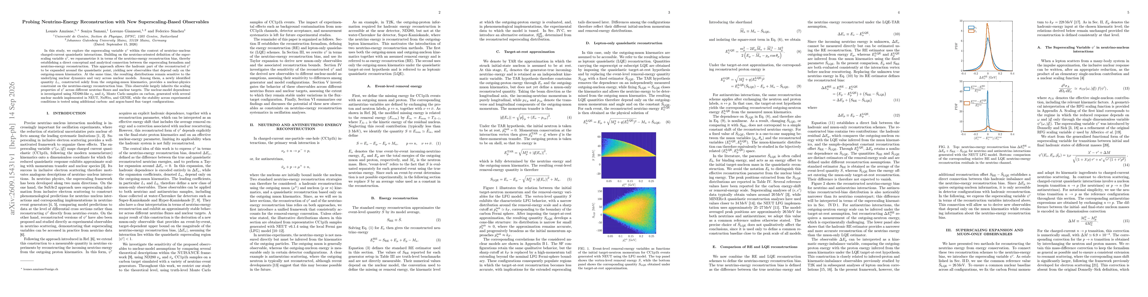 Thumbnail for Probing Neutrino-Energy Reconstruction with New Superscaling-Based Observables