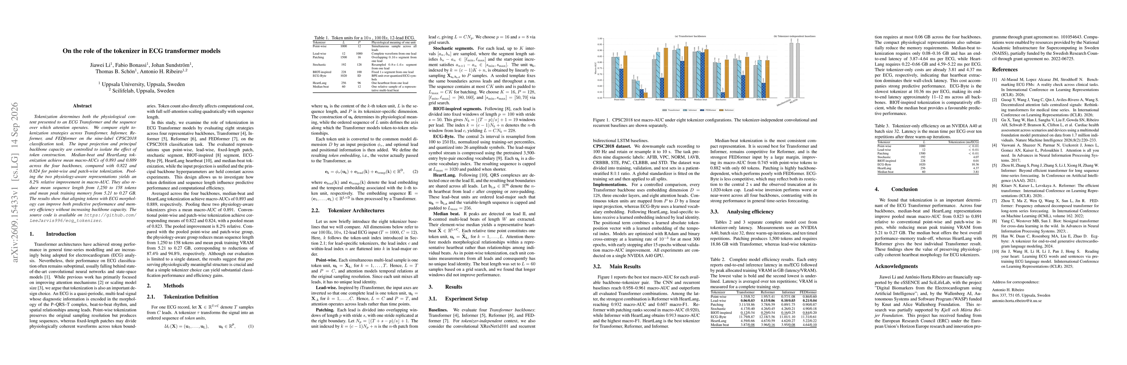 Thumbnail for On the role of the tokenizer in ECG transformer models
