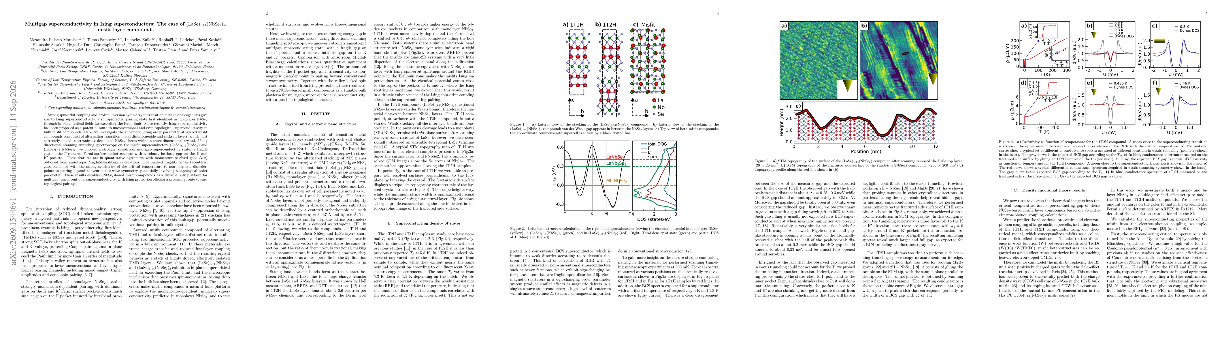 Thumbnail for Multigap superconductivity in Ising superconductors: The case of (LaSe)1.14(NbSe2)m misfit layer compounds