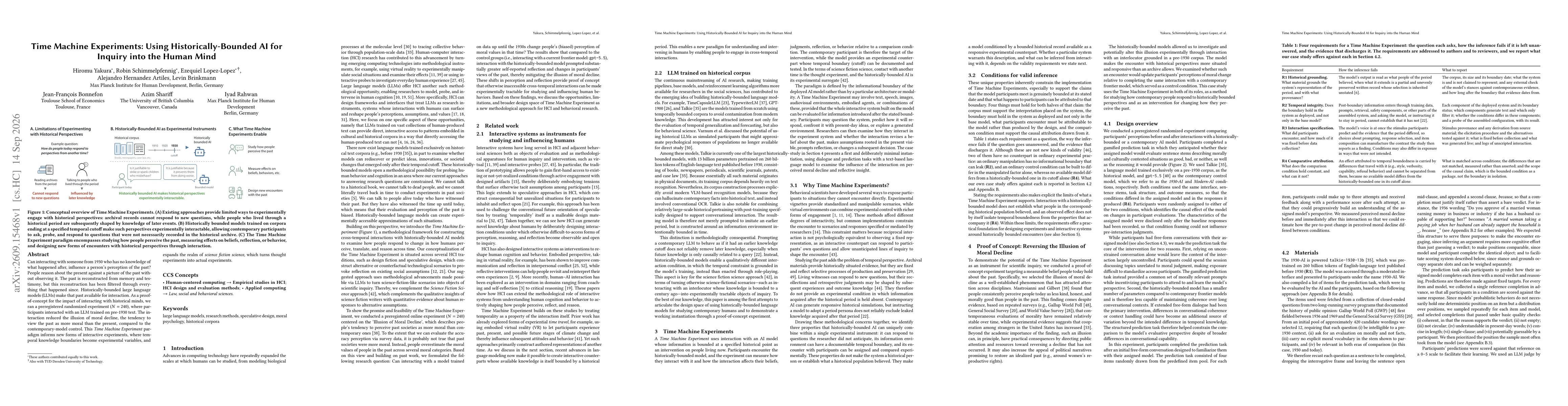 Thumbnail for Time Machine Experiments: Using Historically-Bounded AI for Inquiry into the Human Mind