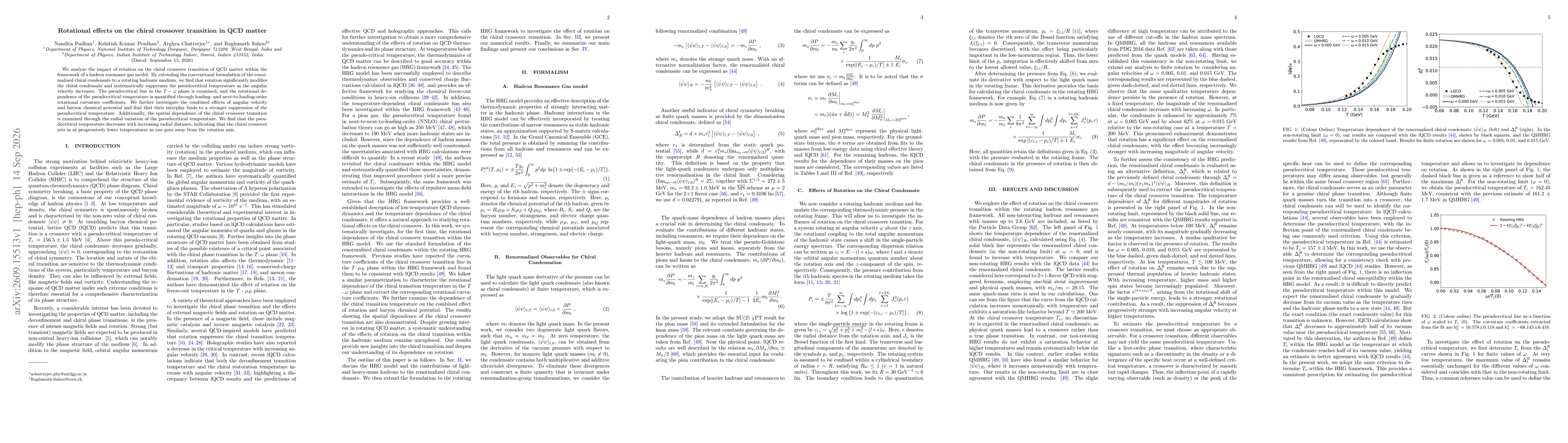 Thumbnail for Rotational effects on the chiral crossover transition in QCD matter