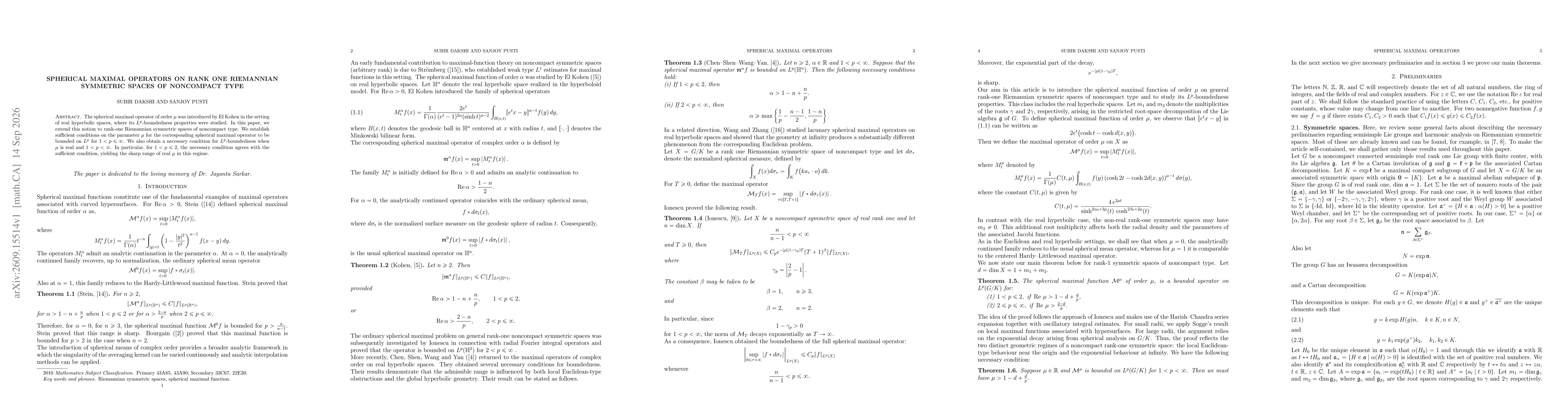 Thumbnail for Spherical maximal operators on rank one Riemannian symmetric spaces of noncompact type
