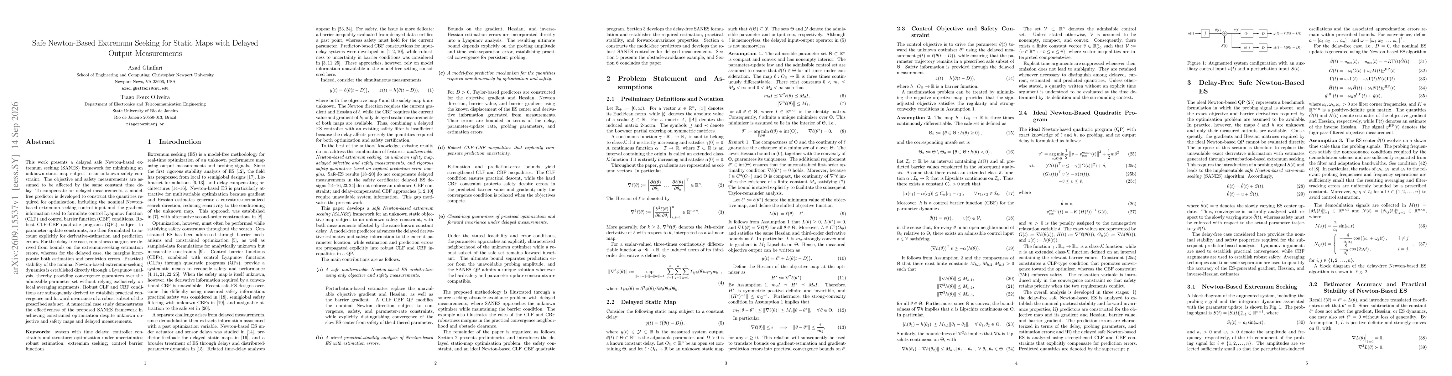 Thumbnail for Safe Newton-Based Extremum Seeking for Static Maps with Delayed Output Measurements