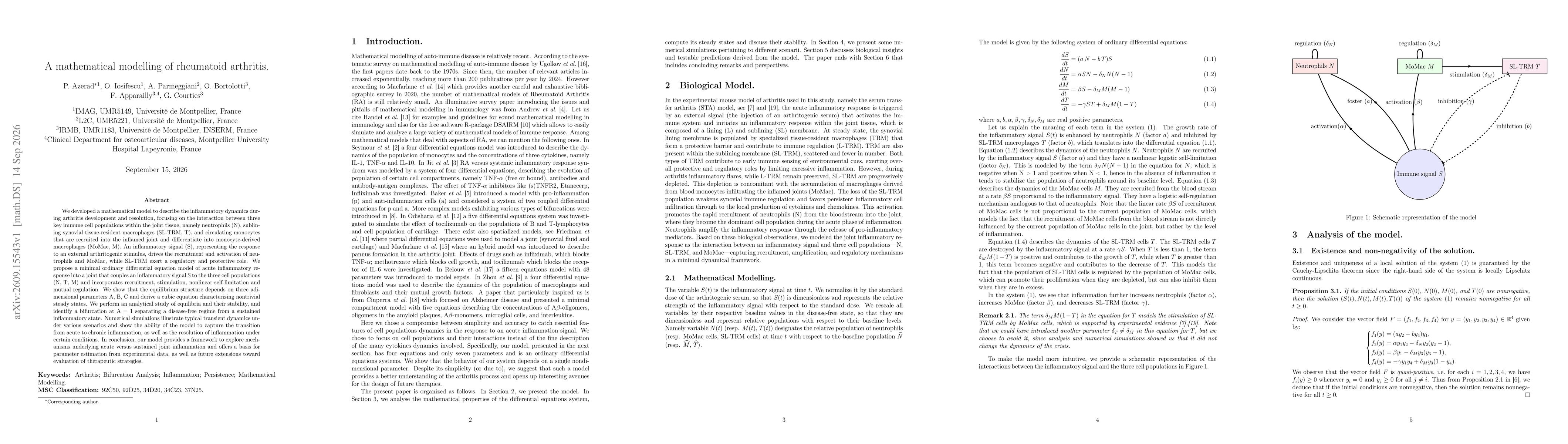 Thumbnail for A mathematical modelling of rheumatoid arthritis