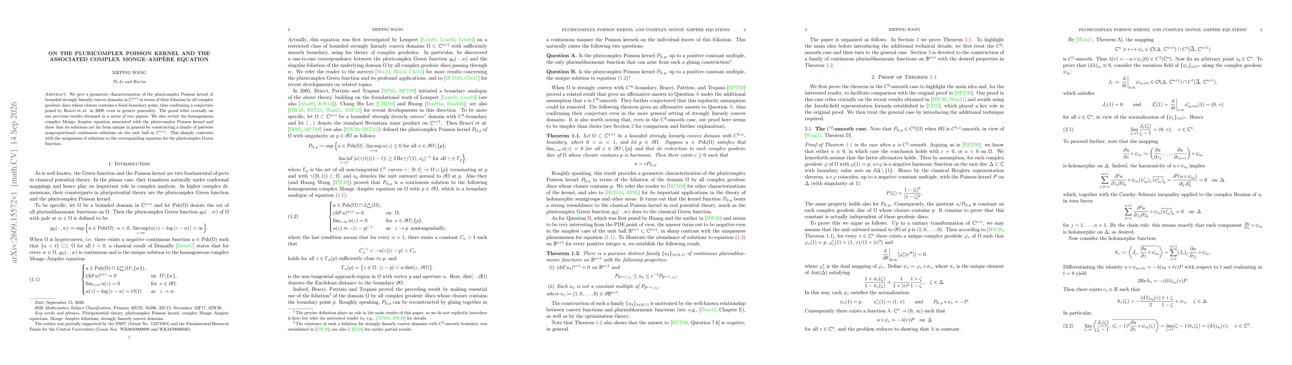 Thumbnail for On the pluricomplex Poisson kernel and the associated complex Monge--Ampère equation