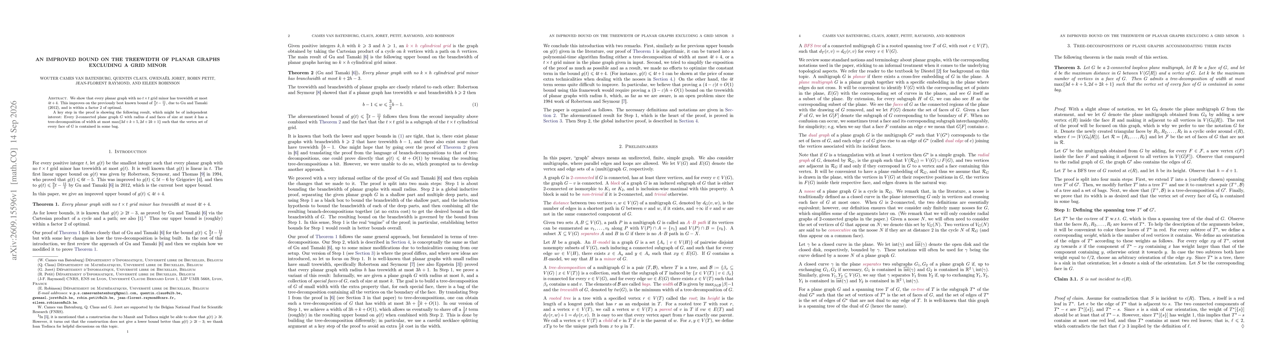 Thumbnail for An improved bound on the treewidth of planar graphs excluding a grid minor
