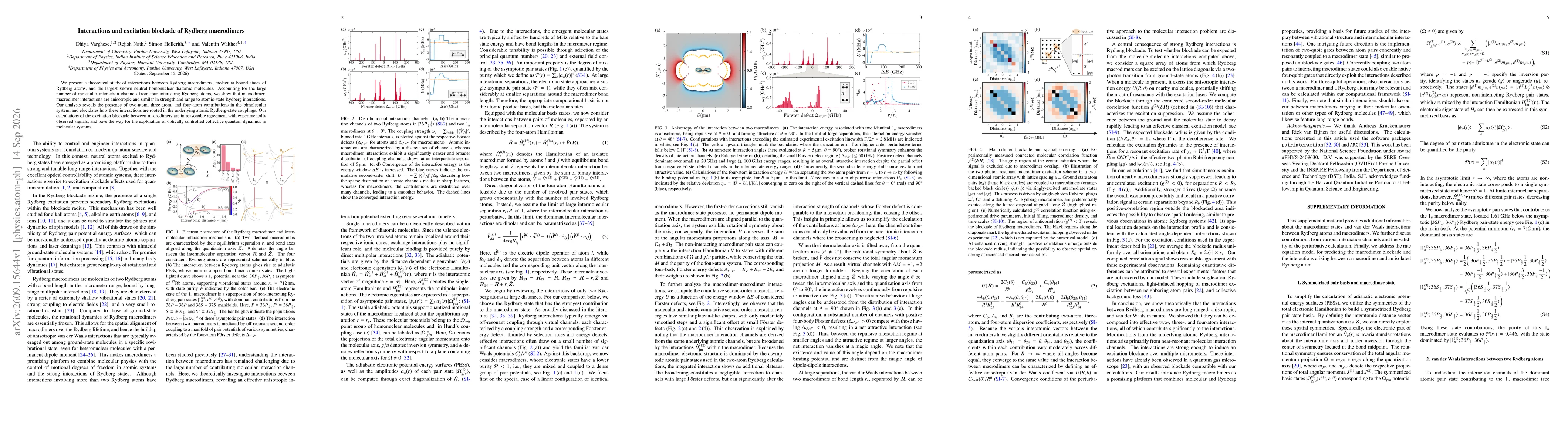 Thumbnail for Interactions and excitation blockade of Rydberg macrodimers