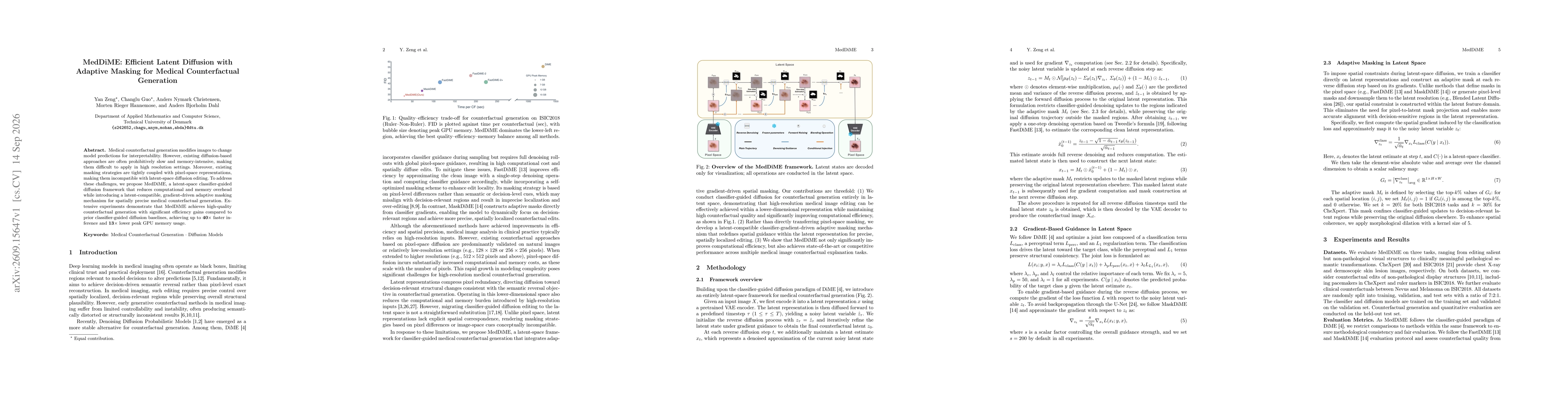 Thumbnail for MedDiME: Efficient Latent Diffusion with Adaptive Masking for Medical Counterfactual Generation