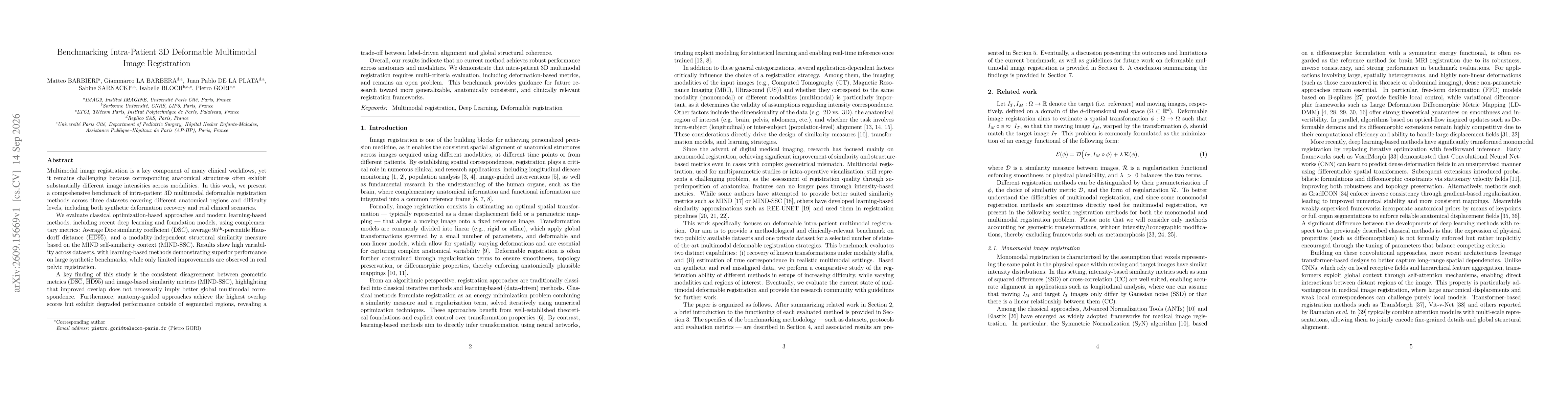 Thumbnail for Benchmarking Intra-Patient 3D Deformable Multimodal Image Registration