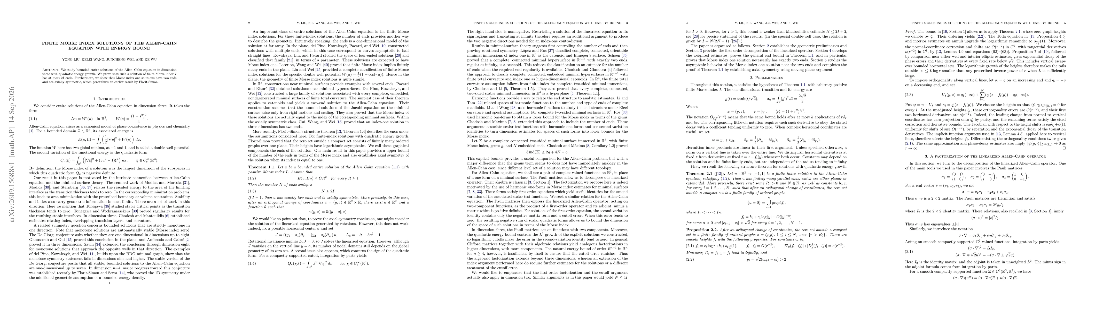 Thumbnail for Finite Morse index solutions of the Allen-Cahn equation with energy bound