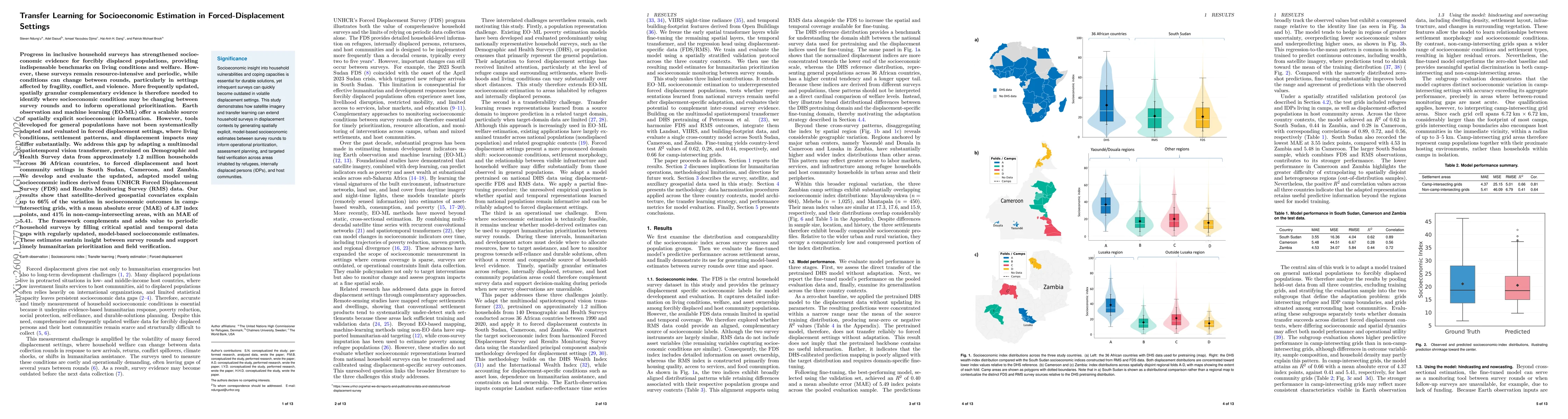 Thumbnail for Transfer Learning for Socioeconomic Estimation in Forced-Displacement Settings