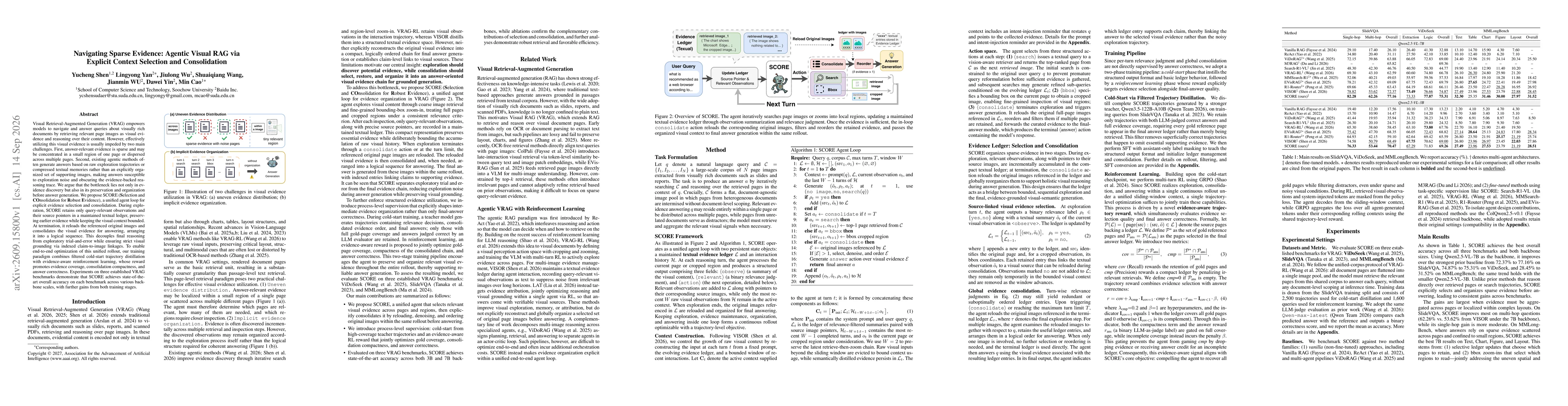 Thumbnail for Navigating Sparse Evidence: Agentic Visual RAG via Explicit Context Selection and Consolidation