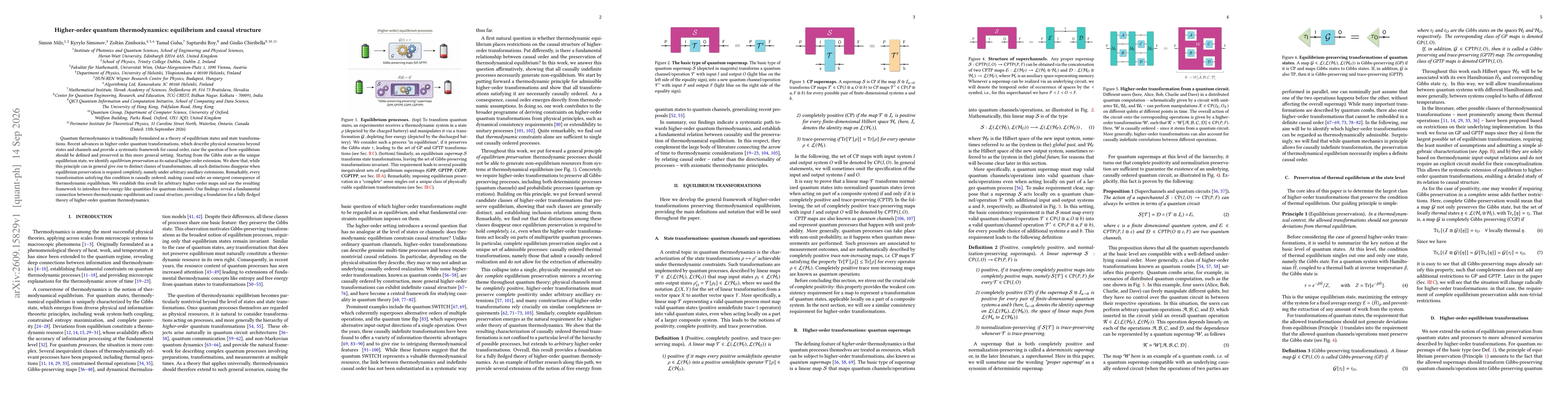 Thumbnail for Higher-order quantum thermodynamics: equilibrium and causal structure