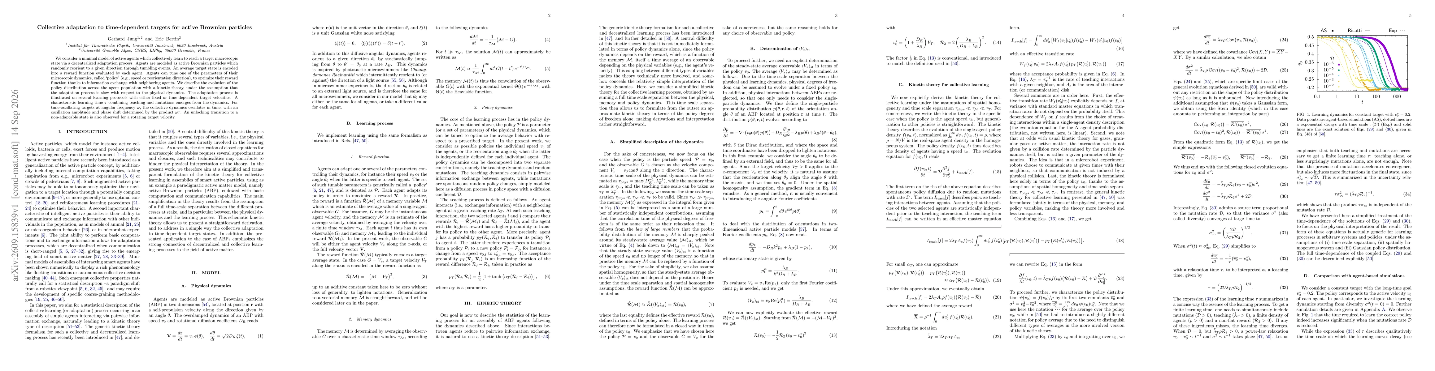 Thumbnail for Collective adaptation to time-dependent targets for active Brownian particles