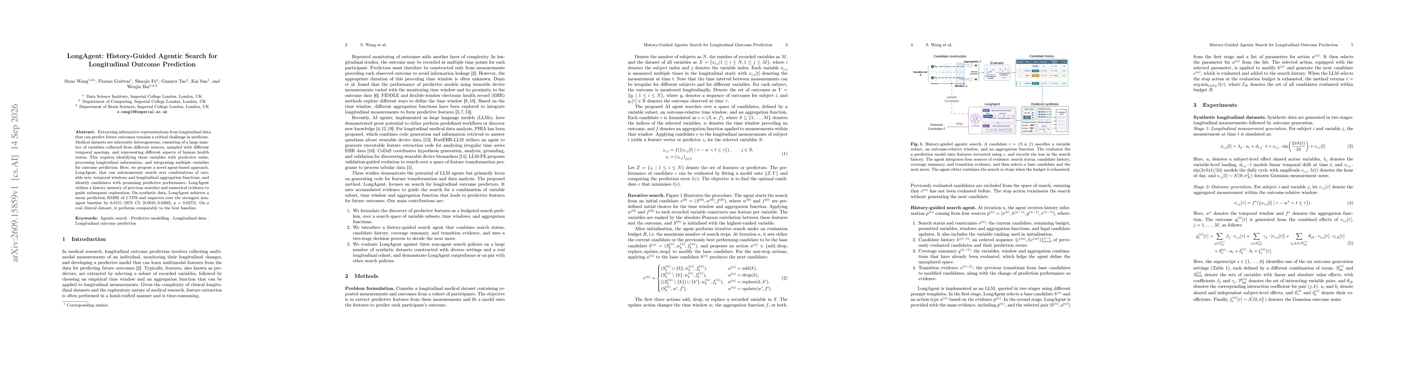 Thumbnail for LongAgent: History-Guided Agentic Search for Longitudinal Outcome Prediction