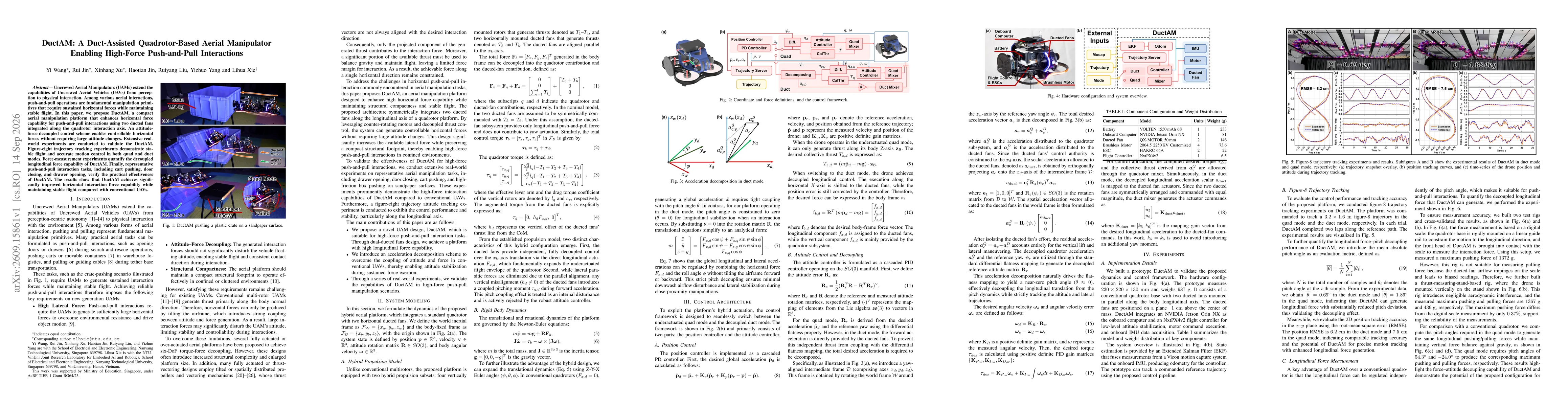 Thumbnail for DuctAM: A Duct-Assisted Quadrotor-Based Aerial Manipulator Enabling High-Force Push-and-Pull Interactions