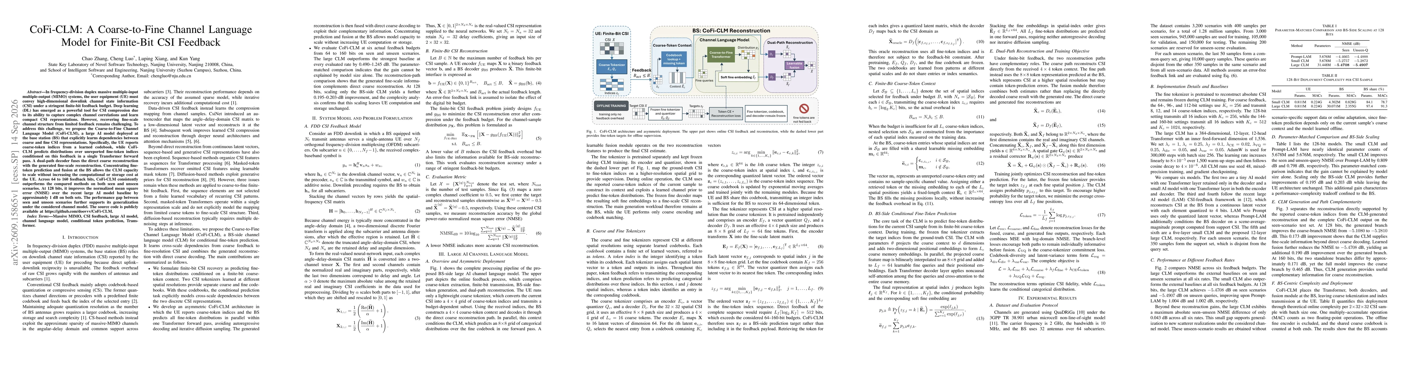 Thumbnail for CoFi-CLM: A Coarse-to-Fine Channel Language Model for Finite-Bit CSI Feedback