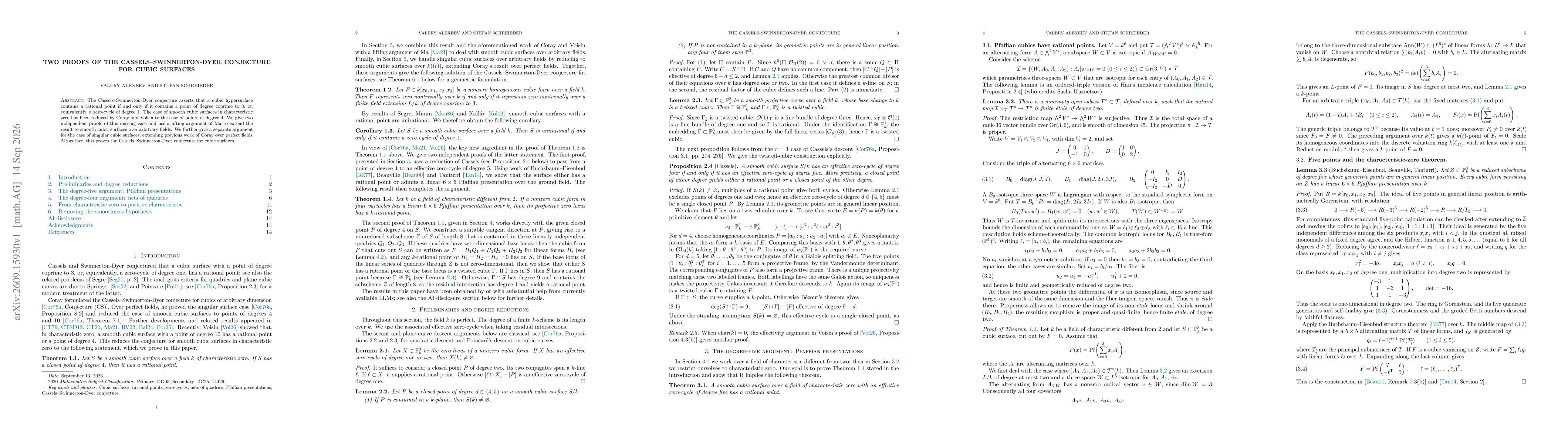 Thumbnail for Two proofs of the Cassels--Swinnerton-Dyer conjecture for cubic surfaces
