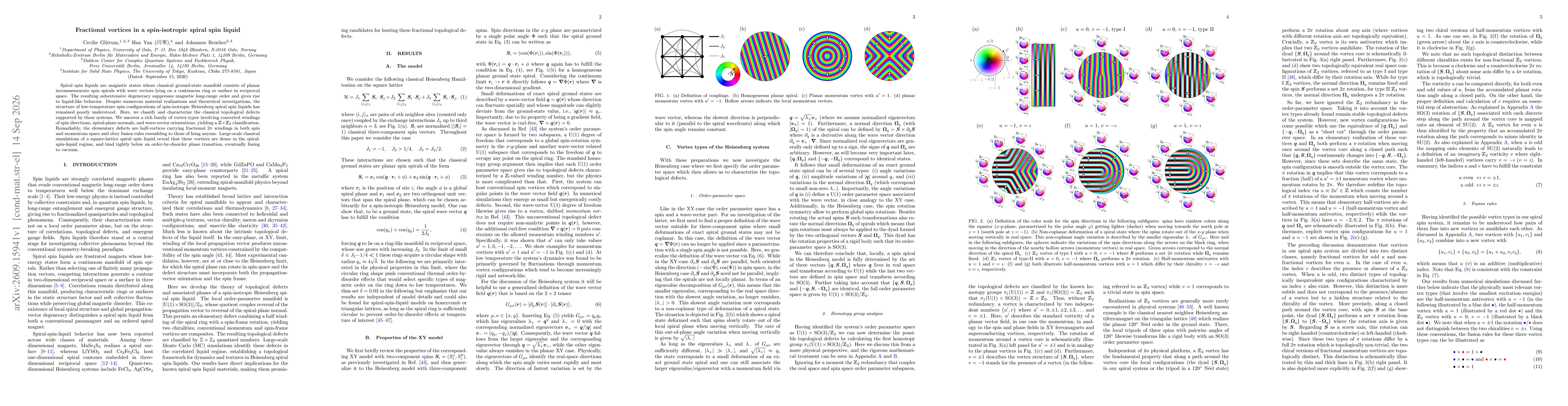 Thumbnail for Fractional vortices in a spin-isotropic spiral spin liquid