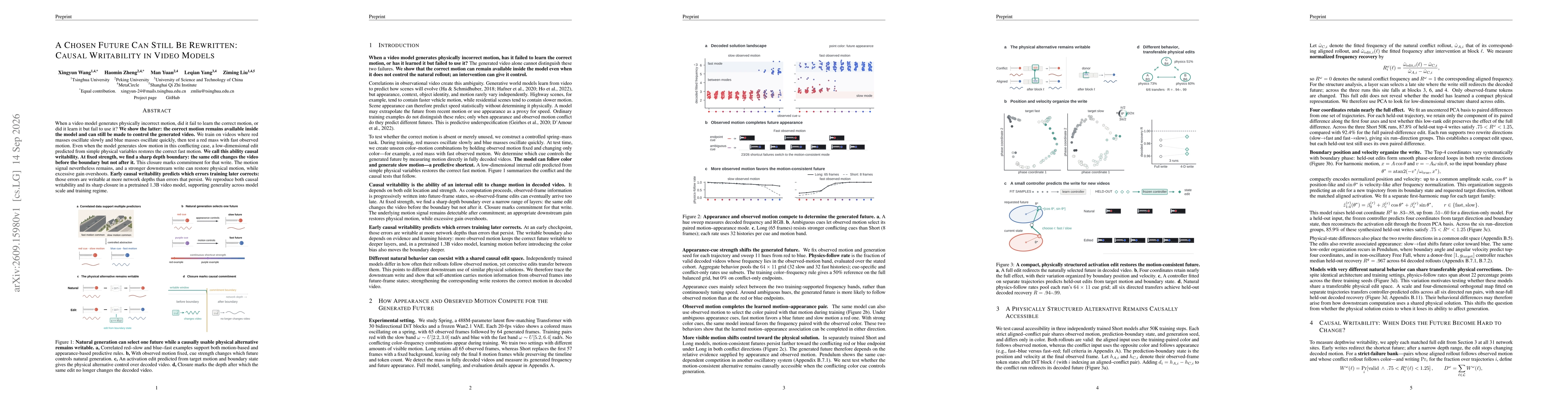 Thumbnail for A Chosen Future Can Still Be Rewritten: Causal Writability in Video Models