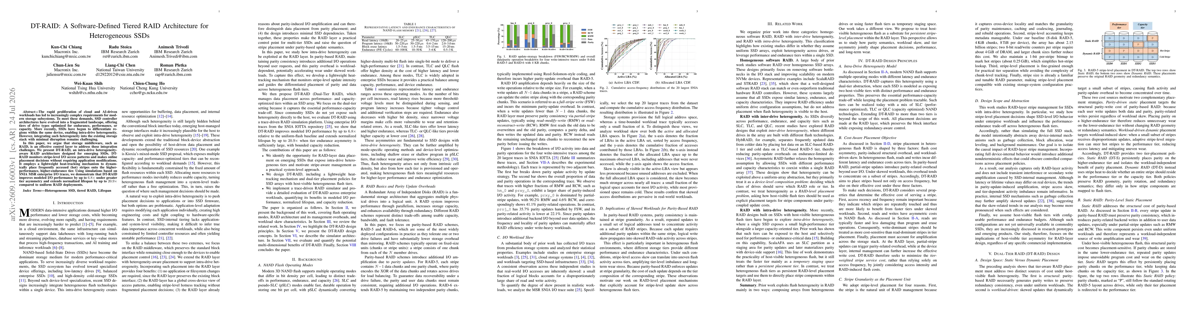 Thumbnail for DT-RAID: A Software-Defined Tiered RAID Architecture for Heterogeneous SSDs