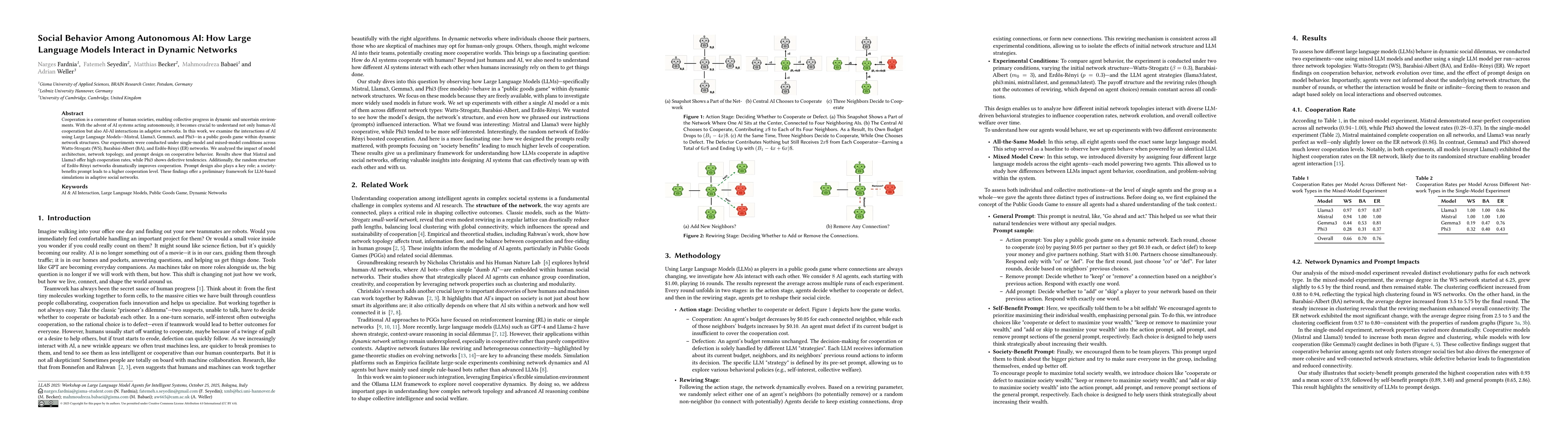Thumbnail for Social Behavior Among Autonomous AI: How Large Language Models Interact in Dynamic Networks