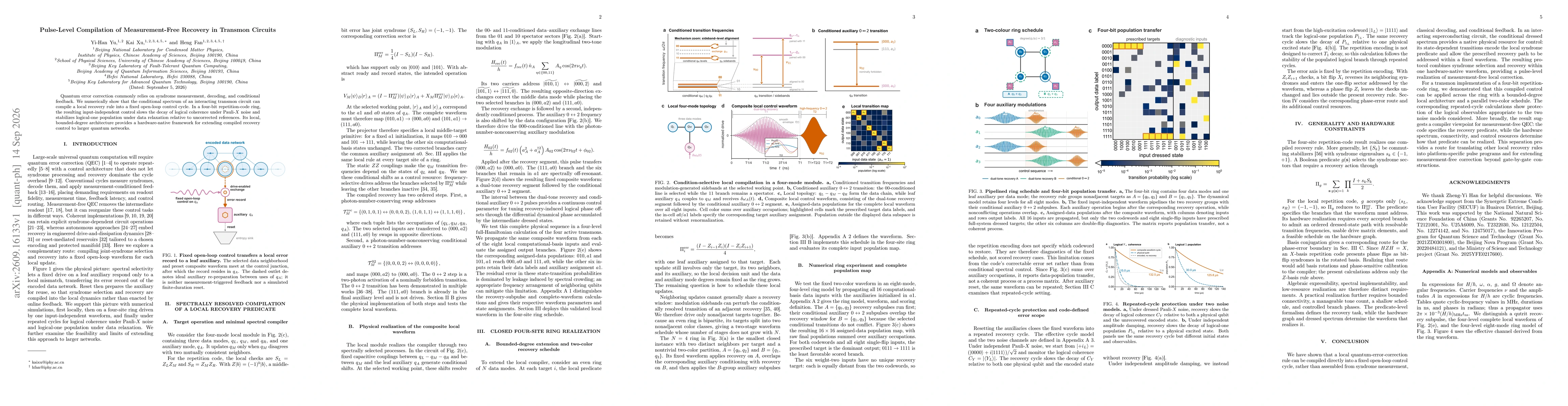 Thumbnail for Pulse-Level Compilation of Measurement-Free Recovery in Transmon Circuits