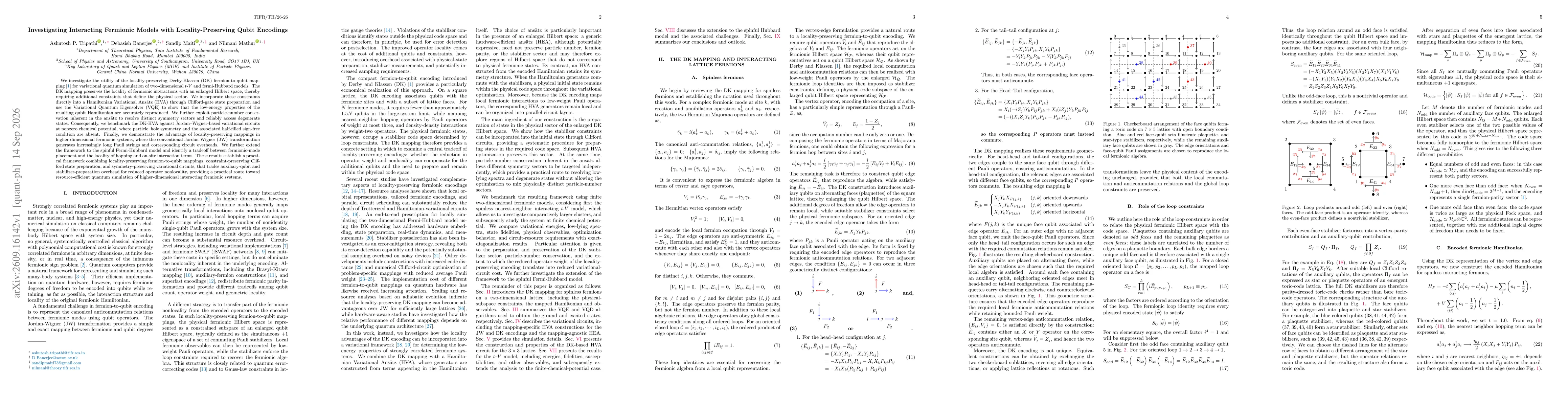 Thumbnail for Investigating Interacting Fermionic Models with Locality-Preserving Qubit Encodings