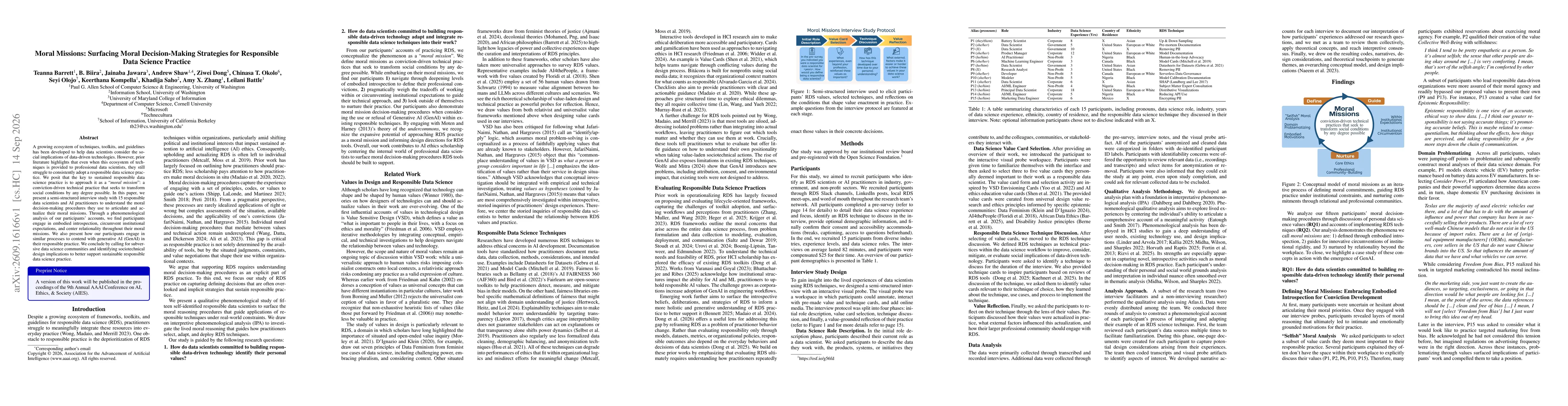 Thumbnail for Moral Missions: Surfacing Moral Decision-Making Strategies for Responsible Data Science Practice