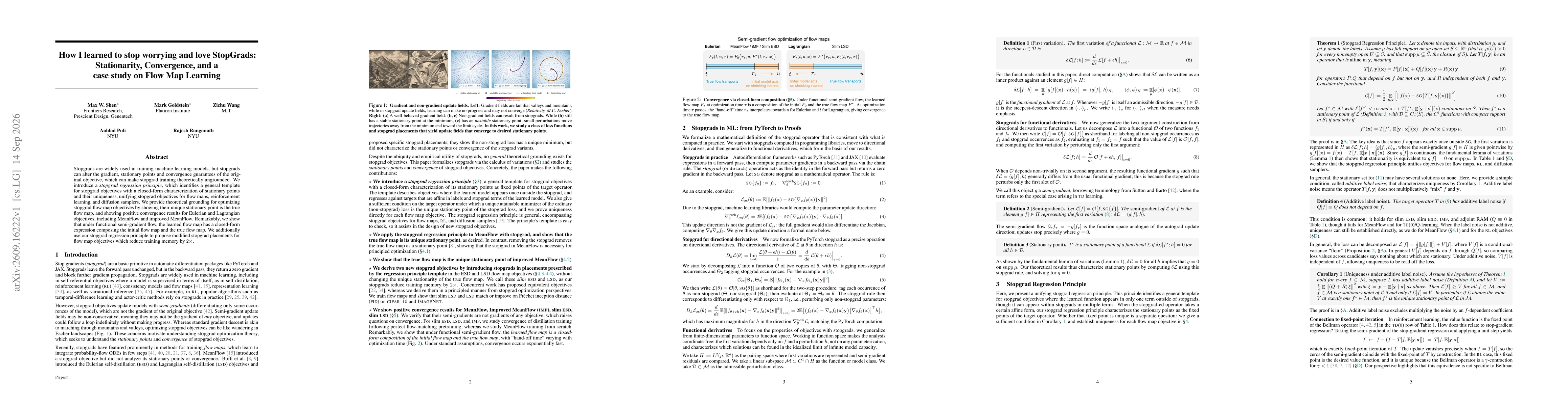 Thumbnail for How I learned to stop worrying and love StopGrads: Stationarity, Convergence, and a case study on Flow Map Learning