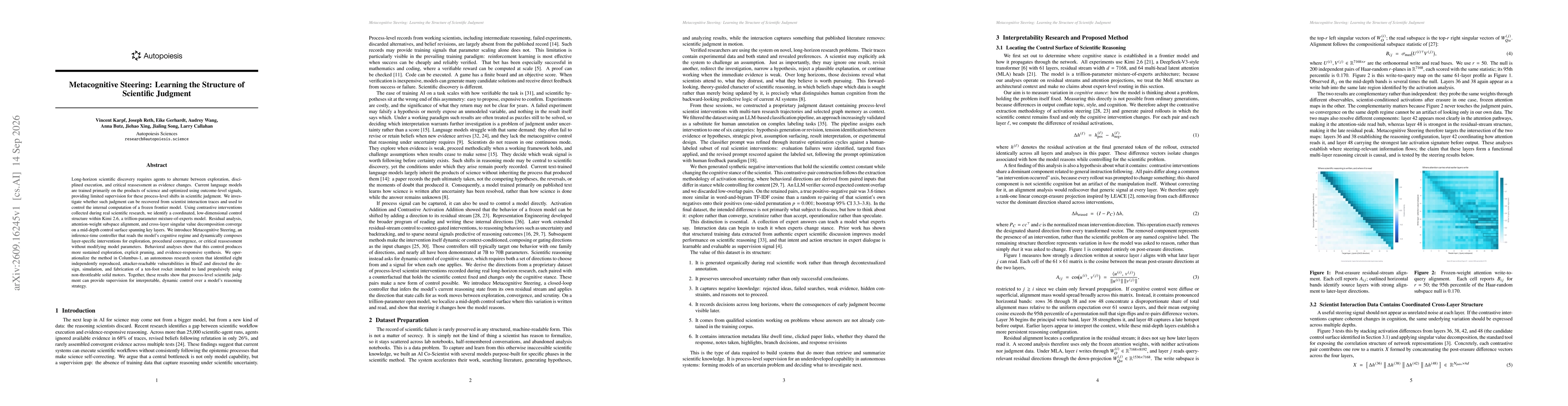 Thumbnail for Metacognitive Steering: Learning the Structure of Scientific Judgment