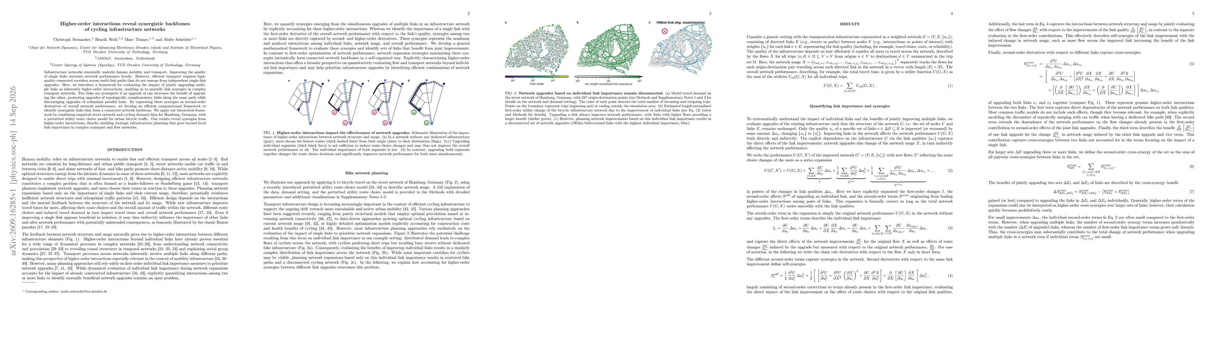 Thumbnail for Higher-order interactions reveal synergistic backbones of cycling infrastructure networks