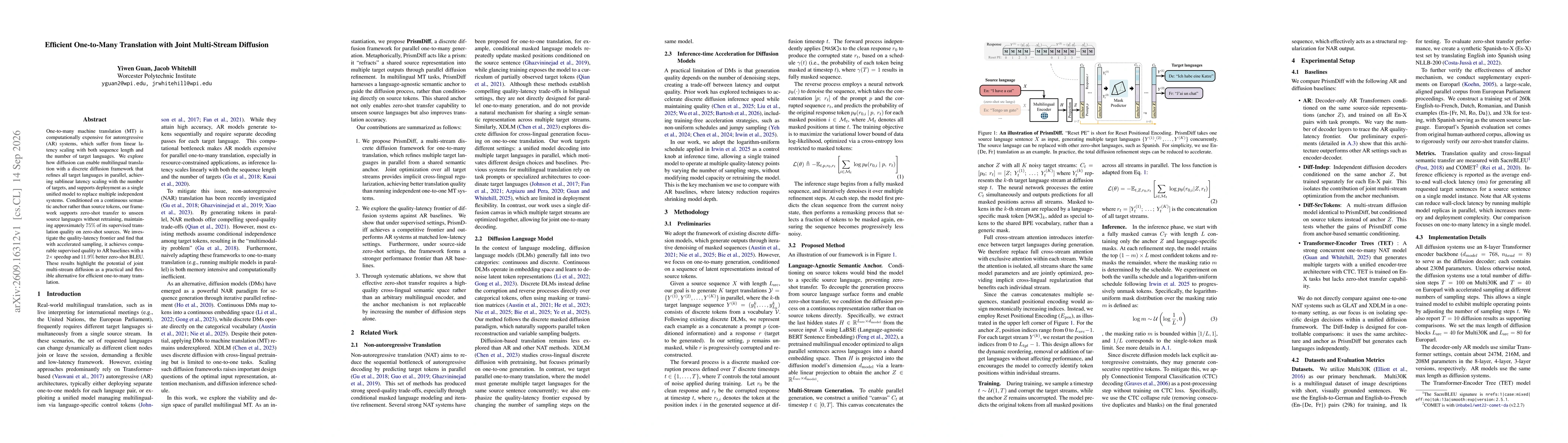 Thumbnail for Efficient One-to-Many Translation with Joint Multi-Stream Diffusion