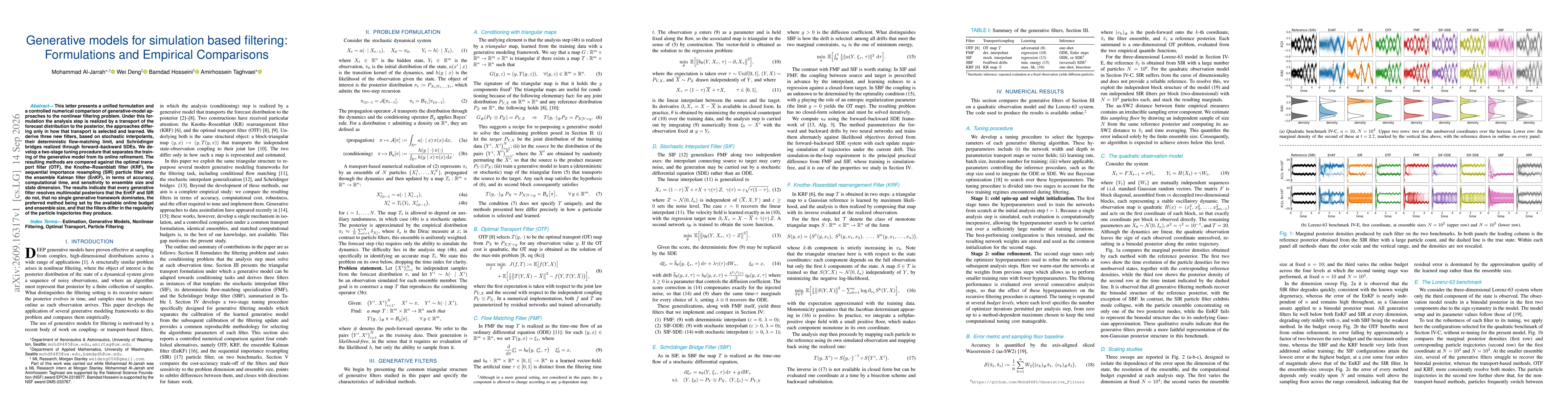 Thumbnail for Generative models for simulation based filtering: Formulations and Empirical Comparisons