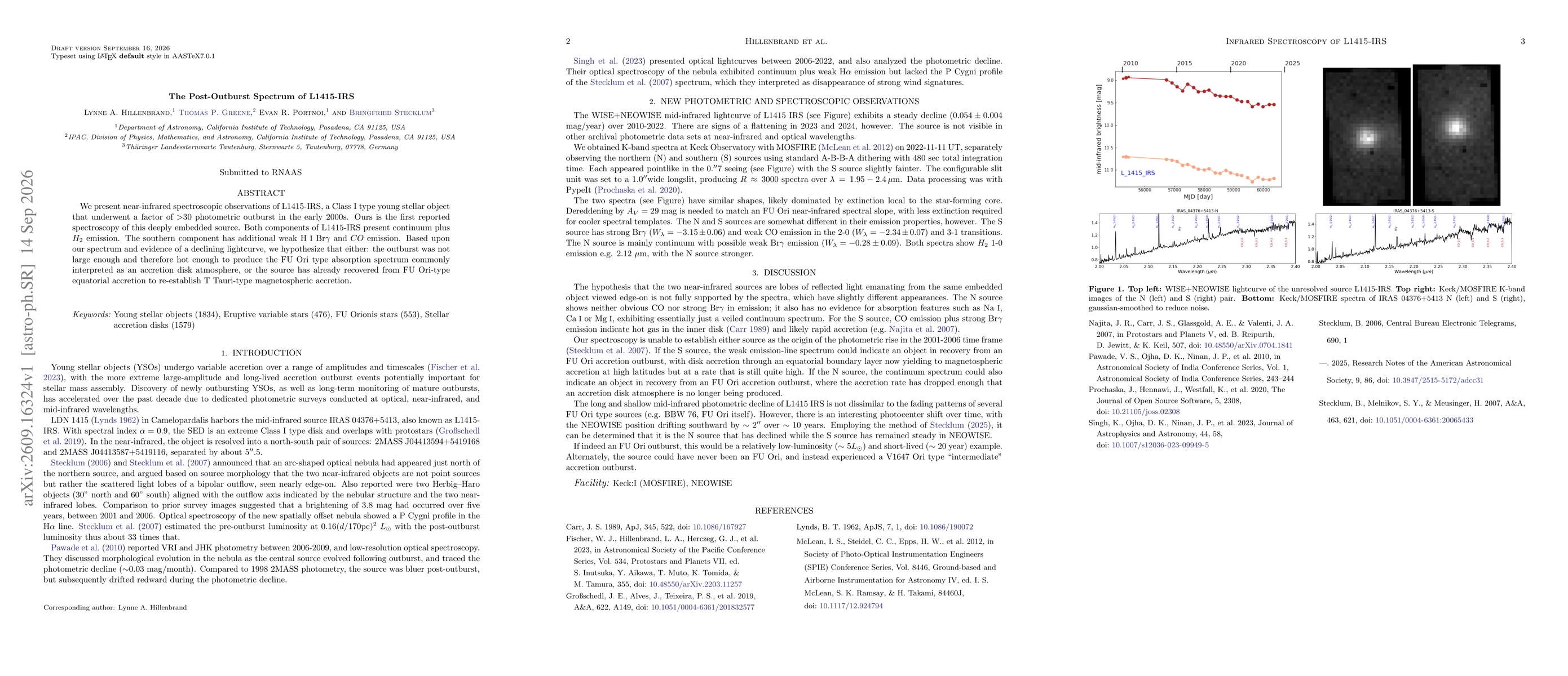 Thumbnail for The Post-Outburst Spectrum of L1415-IRS