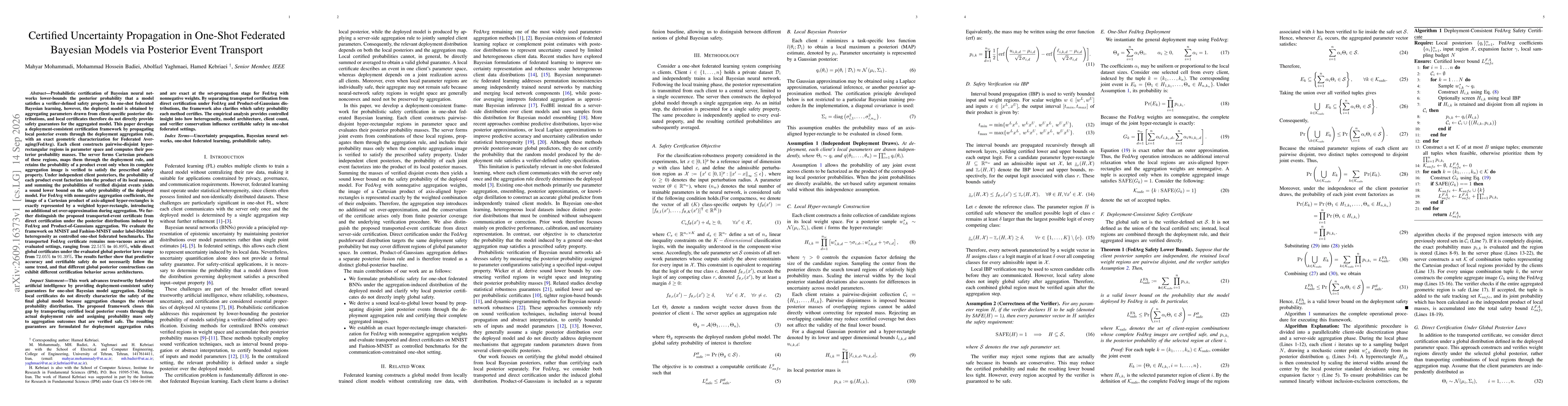 Thumbnail for Certified Uncertainty Propagation in One-Shot Federated Bayesian Models via Posterior Event Transport