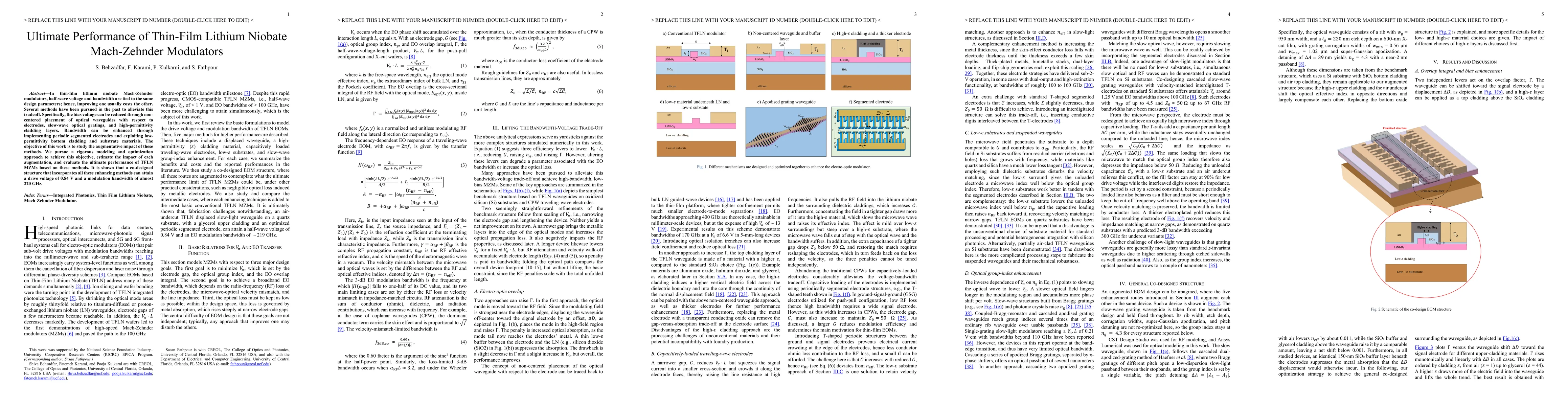 Thumbnail for Ultimate Performance of Thin-Film Lithium Niobate Mach-Zehnder Modulators