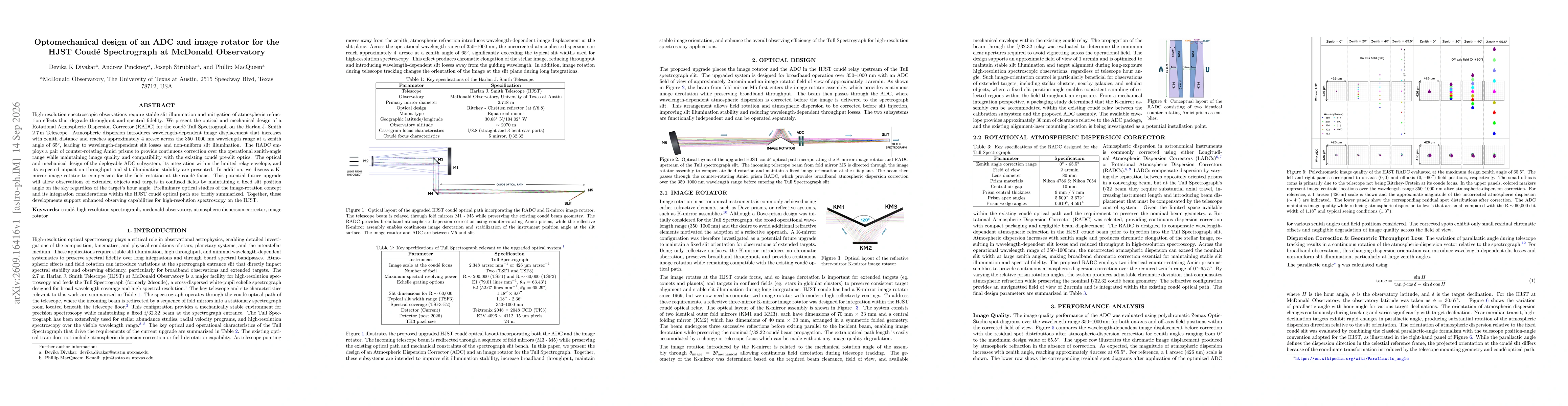 Thumbnail for Optomechanical design of an ADC and image rotator for the HJST Coudé Spectrograph at McDonald Observatory