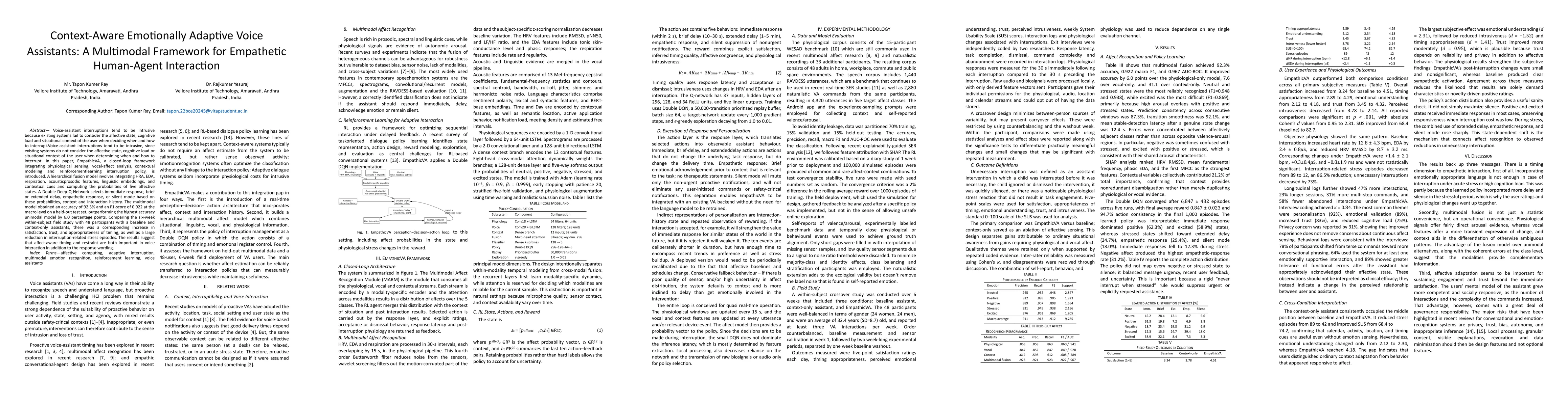 Thumbnail for Context-Aware Emotionally Adaptive Voice Assistants: A Multimodal Framework for Empathetic Human-Agent Interaction