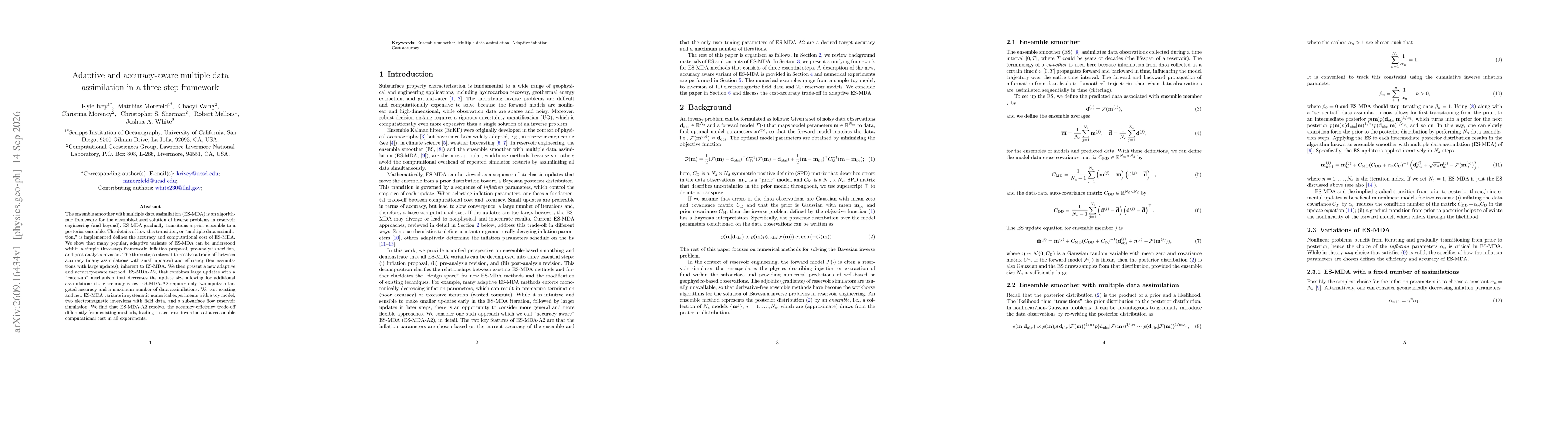 Thumbnail for Adaptive and accuracy-aware multiple data assimilation in a three step framework