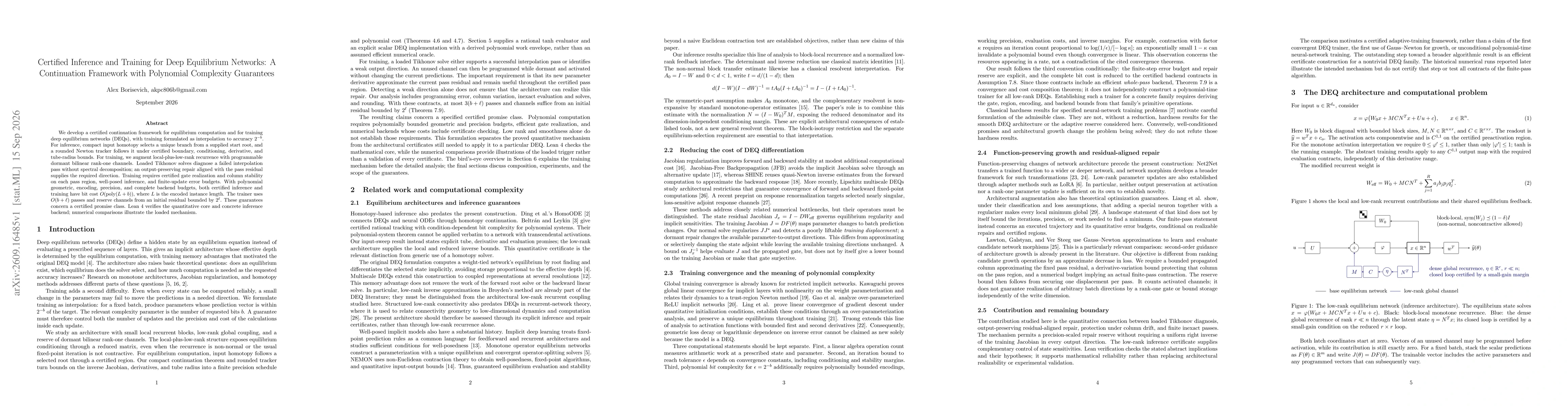 Thumbnail for Certified Inference and Training for Deep Equilibrium Networks: A Continuation Framework with Polynomial Complexity Guarantees