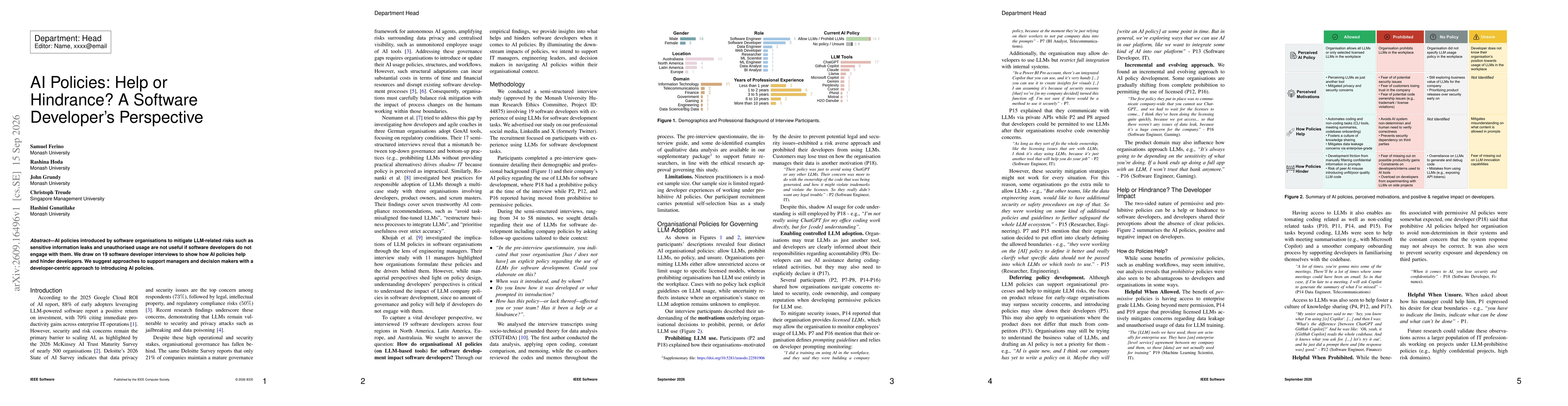Thumbnail for AI Policies: Help or Hindrance? A Software Developer's Perspective