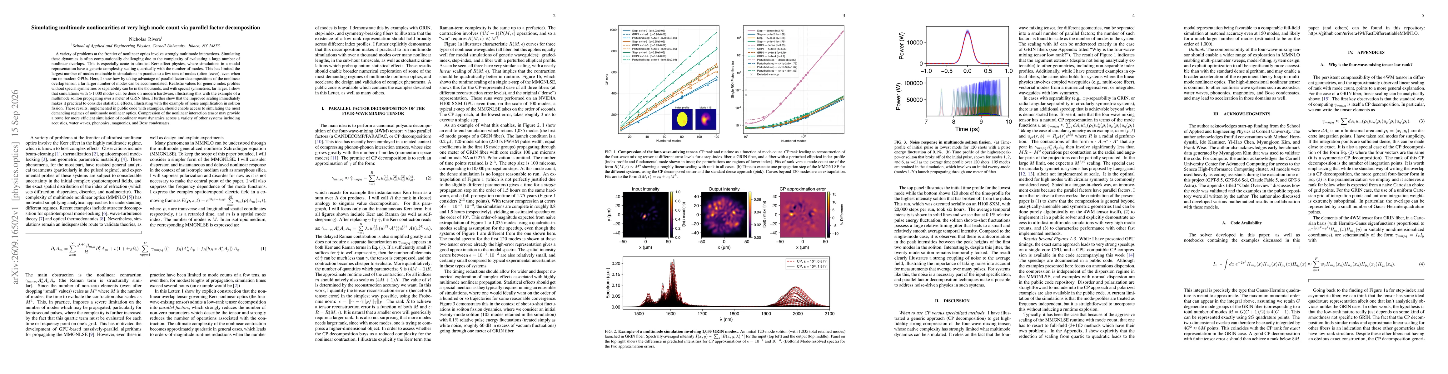 Thumbnail for Simulating multimode nonlinearities at very high mode count via parallel factor decomposition