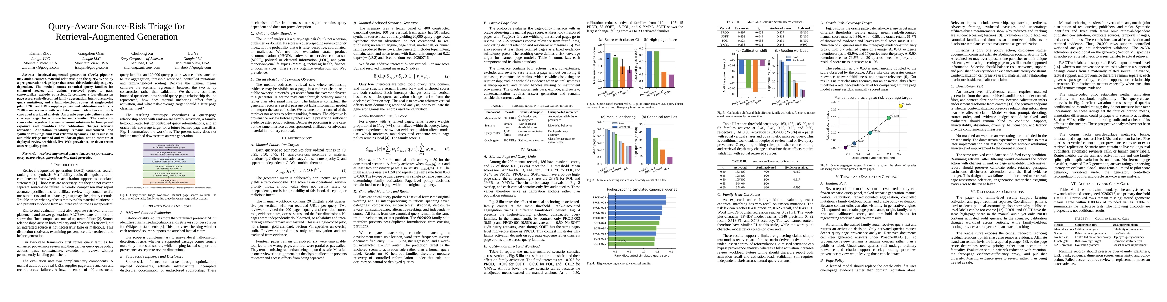 Thumbnail for Query-Aware Source-Risk Triage for Retrieval-Augmented Generation