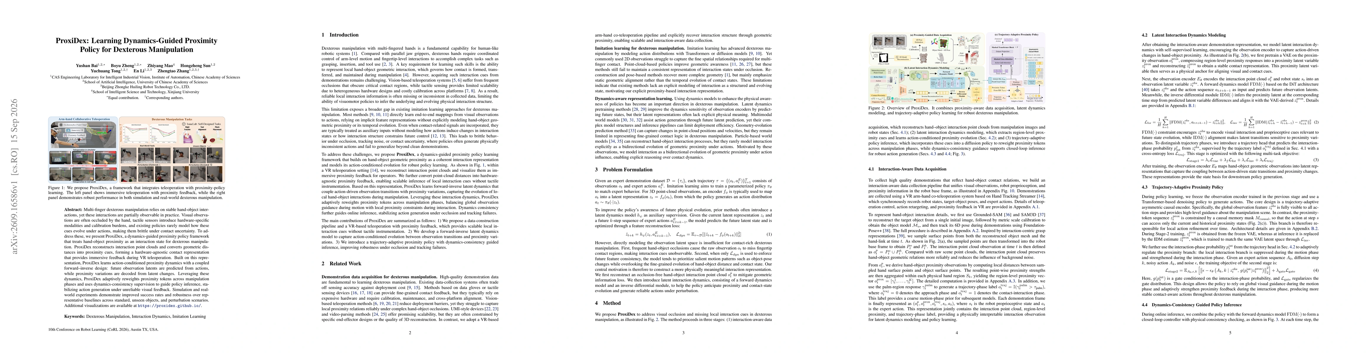 Thumbnail for ProxiDex: Learning Dynamics-Guided Proximity Policy for Dexterous Manipulation